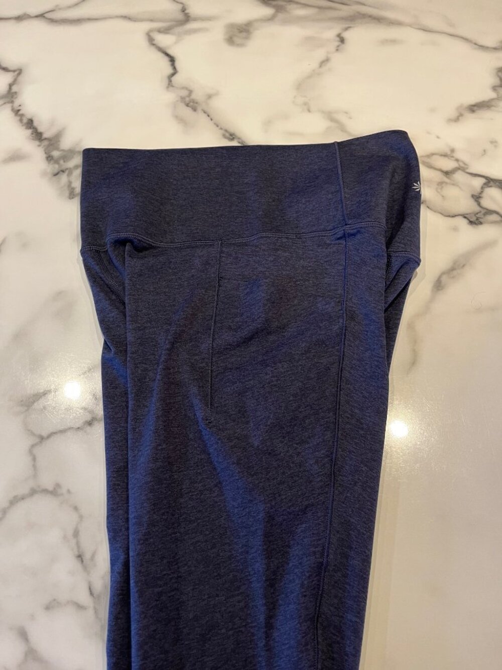 Athleta Salutation Stash Pocket II Softluxe Tights - Heather Navy Small - Picture 10 of 13